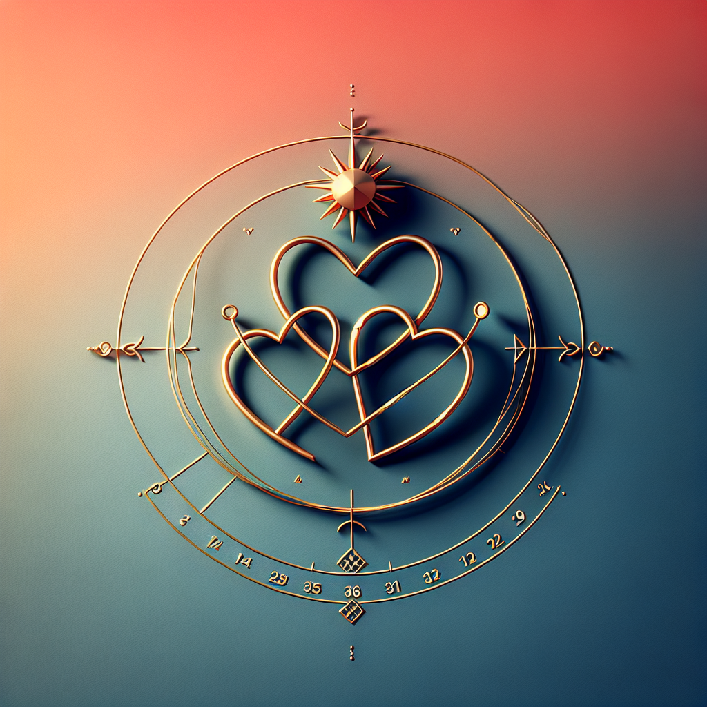 Polyamour durable: coeurs reliés, boussole et calendrier