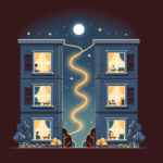 Deux toits reliés par un fil d'amour