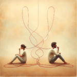 Couple relié par un fil après une dispute